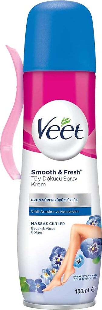 veet tüy dökücü krem sprey hassas ciltler i̇çin 150 ml