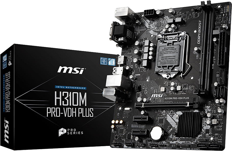 msi h310m pro-vdh plus intel lga1151 ddr4 micro atx anakart