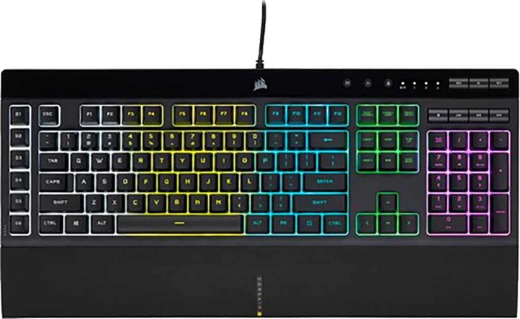 corsair k55 rgb pro membrane ch-9226765-tr kablolu oyuncu klavyesi