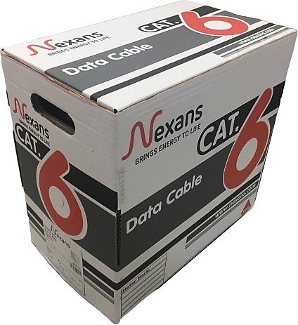 nexans ethernet 23 awg cat6 u-utp 305 m network kablosu